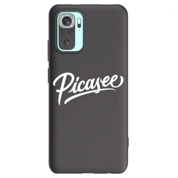 Picasee crna silikonska maskica za Xiaomi Redmi Note 10 Pro - Picasee - old logo - white