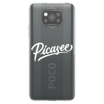 Picasee crna silikonska maskica za Xiaomi Poco X3 Pro - Picasee - old logo - white
