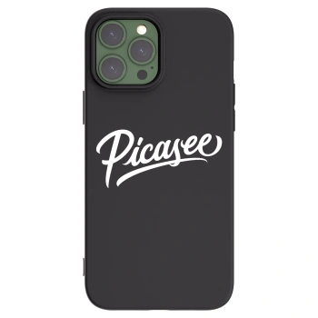 Picasee crna silikonska maskica za Apple iPhone 13 Pro Max - Picasee - old logo - white