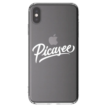 Picasee silikonska prozirna maskica za Apple iPhone XS Max - Picasee - old logo - white