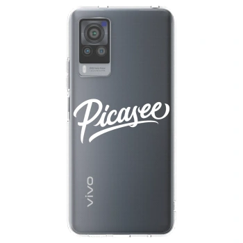 Picasee silikonska prozirna maskica za Vivo X60 Pro 5G - Picasee - old logo - white