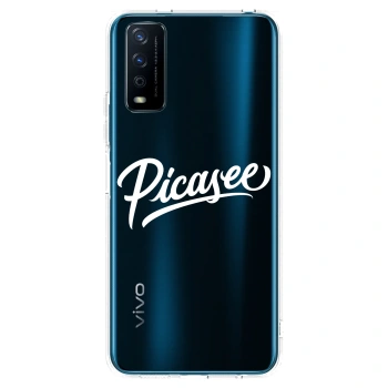 Picasee silikonska prozirna maskica za Vivo Y11s - Picasee - old logo - white