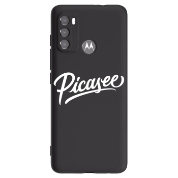 Picasee crna silikonska maskica za Motorola Moto G60 - Picasee - old logo - white