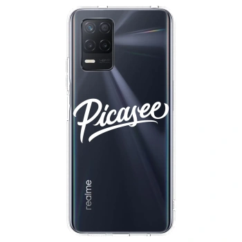 Picasee silikonska prozirna maskica za Realme 8 5G - Picasee - old logo - white