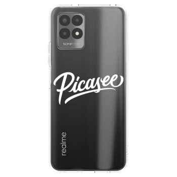 Picasee silikonska prozirna maskica za Realme 8i - Picasee - old logo - white