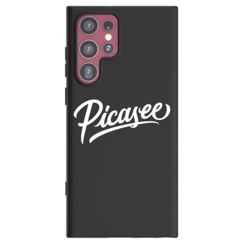 Picasee crna silikonska maskica za Samsung Galaxy S22 Ultra 5G - Picasee - old logo - white