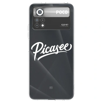 Picasee silikonska prozirna maskica za Xiaomi Poco X4 Pro 5G - Picasee - old logo - white
