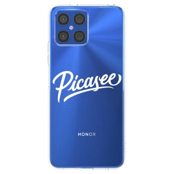 Picasee silikonska prozirna maskica za Honor X8 4G - Picasee - old logo - white