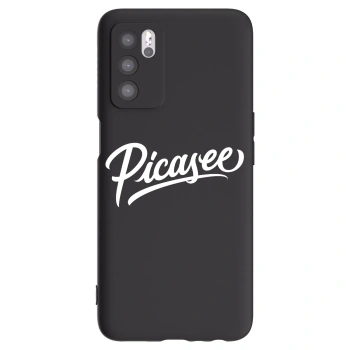 Picasee crna silikonska maskica za OPPO A16s - Picasee - old logo - white
