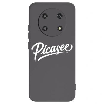 Picasee crna silikonska maskica za Honor Magic4 Lite 5G - Picasee - old logo - white