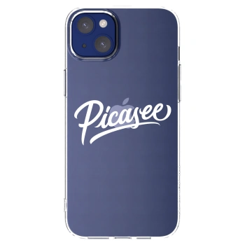 Picasee silikonska prozirna maskica za Apple iPhone 14 Plus - Picasee - old logo - white