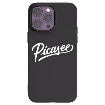 Picasee crna silikonska maskica za Apple iPhone 14 Pro Max - Picasee - old logo - white