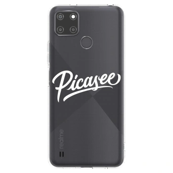 Picasee silikonska prozirna maskica za Realme C21Y - Picasee - old logo - white