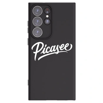 Picasee crna silikonska maskica za Samsung Galaxy S23 Ultra 5G - Picasee - old logo - white