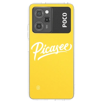 Picasee silikonska prozirna maskica za Xiaomi Poco X5 Pro - Picasee - old logo - white