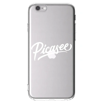 Picasee silikonska prozirna maskica za Apple iPhone 6/6S - Picasee - old logo - white