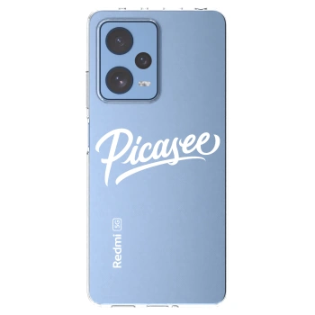 Picasee silikonska prozirna maskica za Xiaomi Redmi Note 12 Pro 5G - Picasee - old logo - white