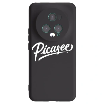 Picasee crna silikonska maskica za Honor Magic5 Pro - Picasee - old logo - white