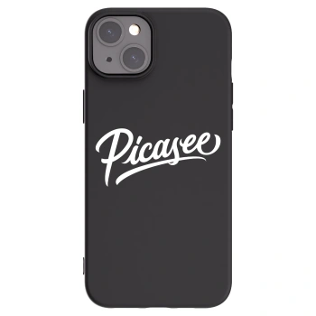 Picasee crna silikonska maskica za Apple iPhone 15 Plus - Picasee - old logo - white