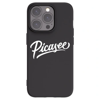 Picasee crna silikonska maskica za Apple iPhone 15 Pro - Picasee - old logo - white