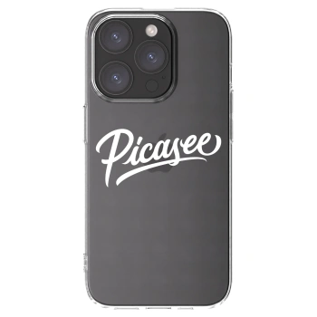 Picasee silikonska prozirna maskica za Apple iPhone 15 Pro - Picasee - old logo - white