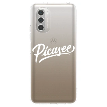 Picasee silikonska prozirna maskica za Motorola Moto G51 - Picasee - old logo - white