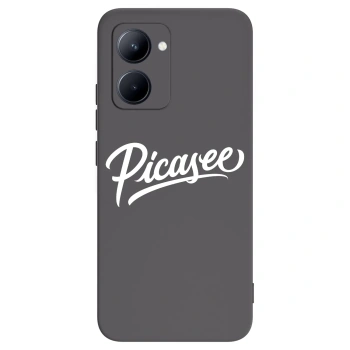 Picasee crna silikonska maskica za Realme C33 (2023) - Picasee - old logo - white