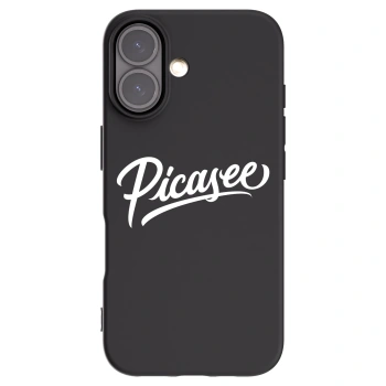Picasee crna silikonska maskica za Apple iPhone 16 - Picasee - old logo - white