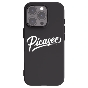 Picasee crna silikonska maskica za Apple iPhone 16 Pro - Picasee - old logo - white