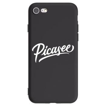 Picasee crna silikonska maskica za Apple iPhone 8 - Picasee - old logo - white