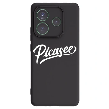 Picasee crna silikonska maskica za Xiaomi Redmi Note 14 5G - Picasee - old logo - white