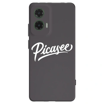 Picasee crna silikonska maskica za Motorola Moto G35 5G - Picasee - old logo - white