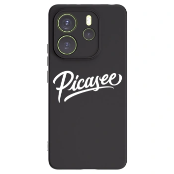 Picasee crna silikonska maskica za Xiaomi Redmi Note 14 4G - Picasee - old logo - white