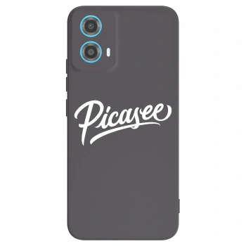 Picasee crna silikonska maskica za Motorola Moto G34 5G - Picasee - old logo - white