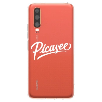 Picasee silikonska prozirna maskica za Huawei P30 - Picasee - old logo - white