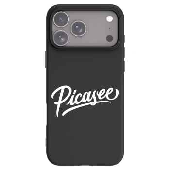 Picasee crna silikonska maskica za Apple iPhone 17 Pro Max - Picasee - old logo - white
