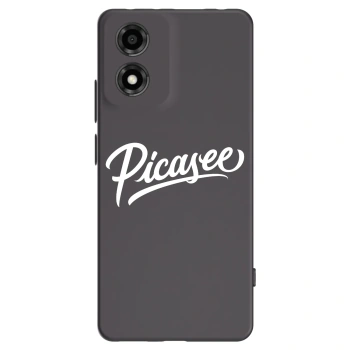 Picasee crna silikonska maskica za Motorola Moto E14 - Picasee - old logo - white