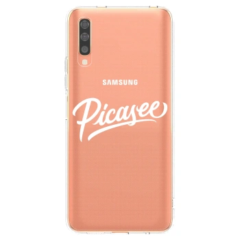 Picasee silikonska prozirna maskica za Samsung Galaxy A70 A705F - Picasee - old logo - white