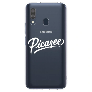 Picasee silikonska prozirna maskica za Samsung Galaxy A40 A405F - Picasee - old logo - white