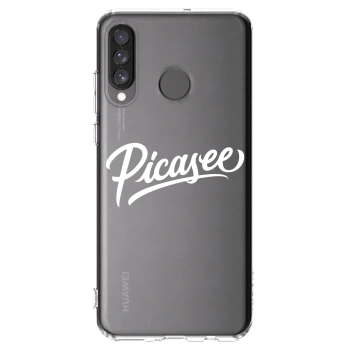 Picasee silikonska prozirna maskica za Huawei P30 Lite - Picasee - old logo - white