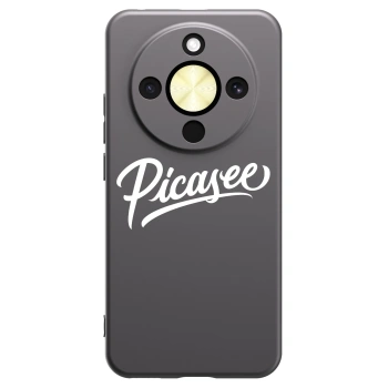 Picasee crna silikonska maskica za Honor Magic8 Lite 5G - Picasee - old logo - white