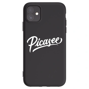 Picasee crna silikonska maskica za Apple iPhone 11 - Picasee - old logo - white