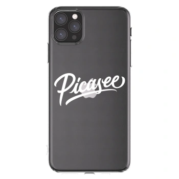 Picasee silikonska prozirna maskica za Apple iPhone 11 Pro Max - Picasee - old logo - white