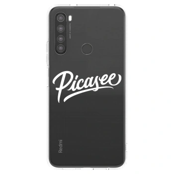 Picasee silikonska prozirna maskica za Xiaomi Redmi Note 8 - Picasee - old logo - white
