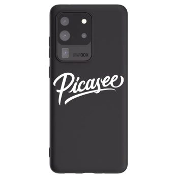 Picasee crna silikonska maskica za Samsung Galaxy S20 Ultra 5G G988F - Picasee - old logo - white