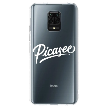 Picasee silikonska prozirna maskica za Xiaomi Redmi Note 9 Pro - Picasee - old logo - white