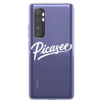 Picasee silikonska prozirna maskica za Xiaomi Mi Note 10 Lite - Picasee - old logo - white
