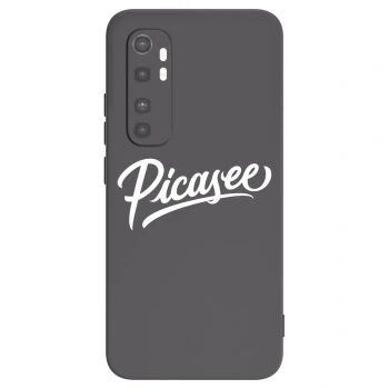 Picasee crna silikonska maskica za Xiaomi Mi Note 10 Lite - Picasee - old logo - white