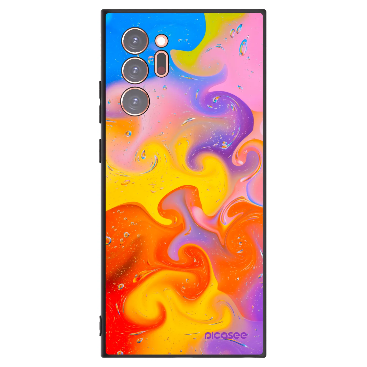 Picasee crna silikonska maskica za Samsung Galaxy Note 20 Ultra - Bubbles