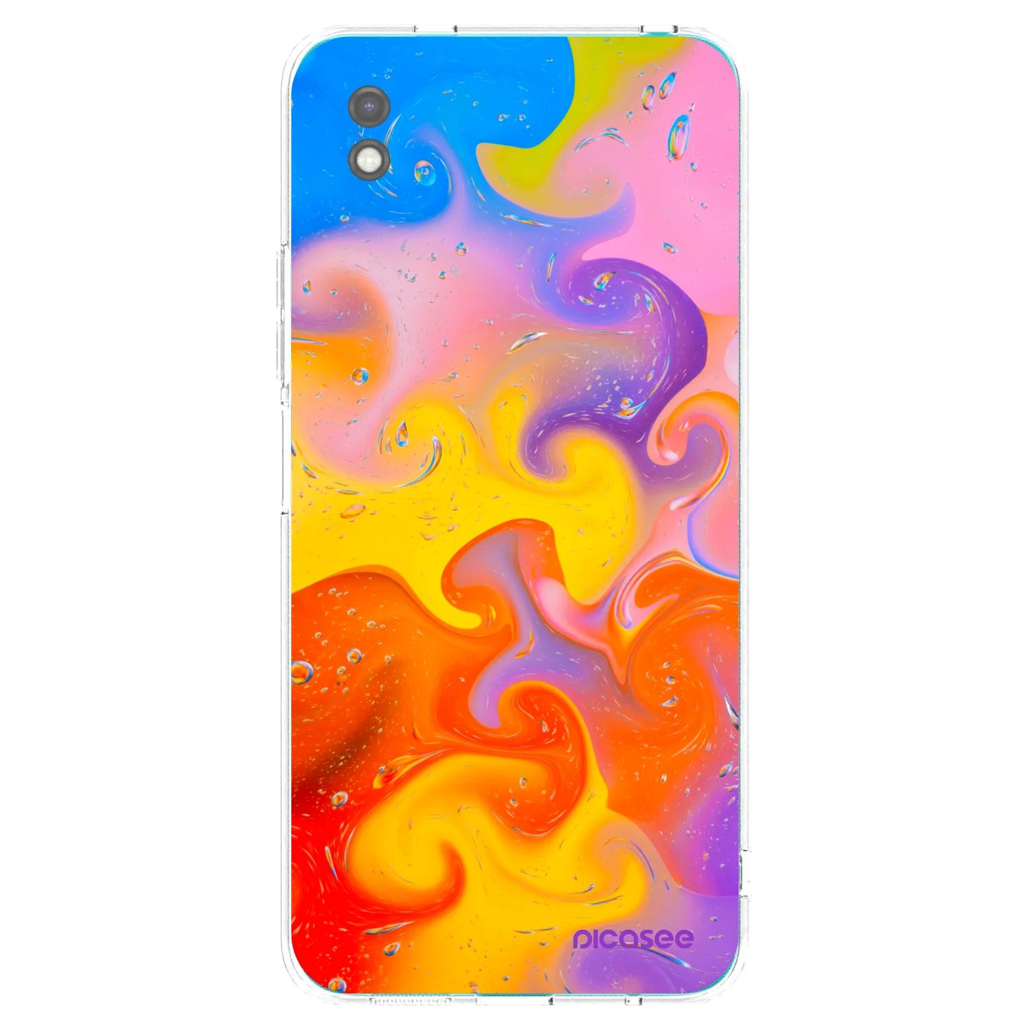 Picasee crna silikonska maskica za Xiaomi Redmi 9A - Bubbles